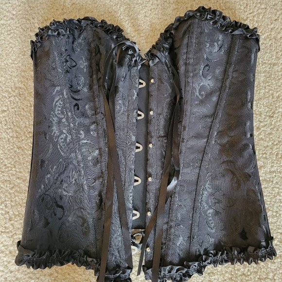 Other - NWOT Black Lace Up Corset Valentine Cosplay